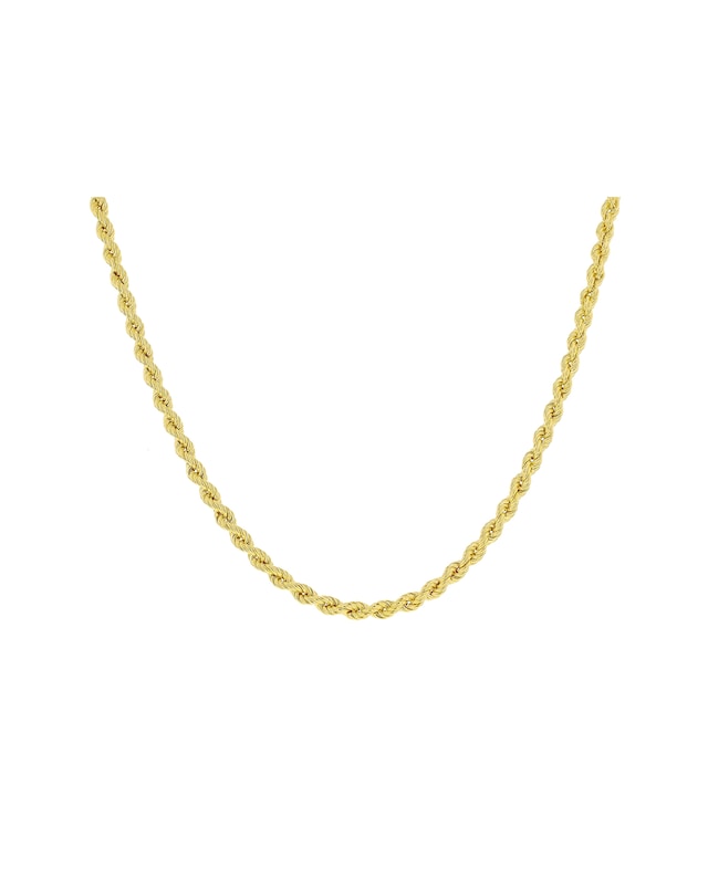 Sterling Silver GP Hollow Rope Necklace