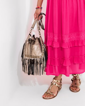 Joe Browns Gold Rush Metallic Suede Bag