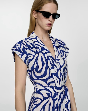 Mango Bow Shirt Midi Dress