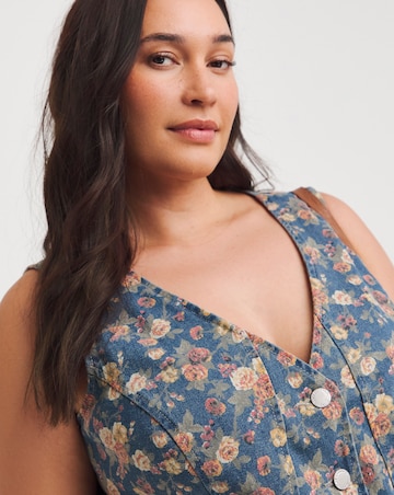 Joe Browns Floral Denim Waistcoat