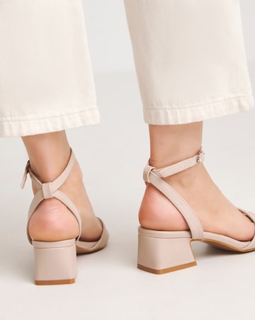 Amber Barely There Low Block Heel Sandals Standard D Fit