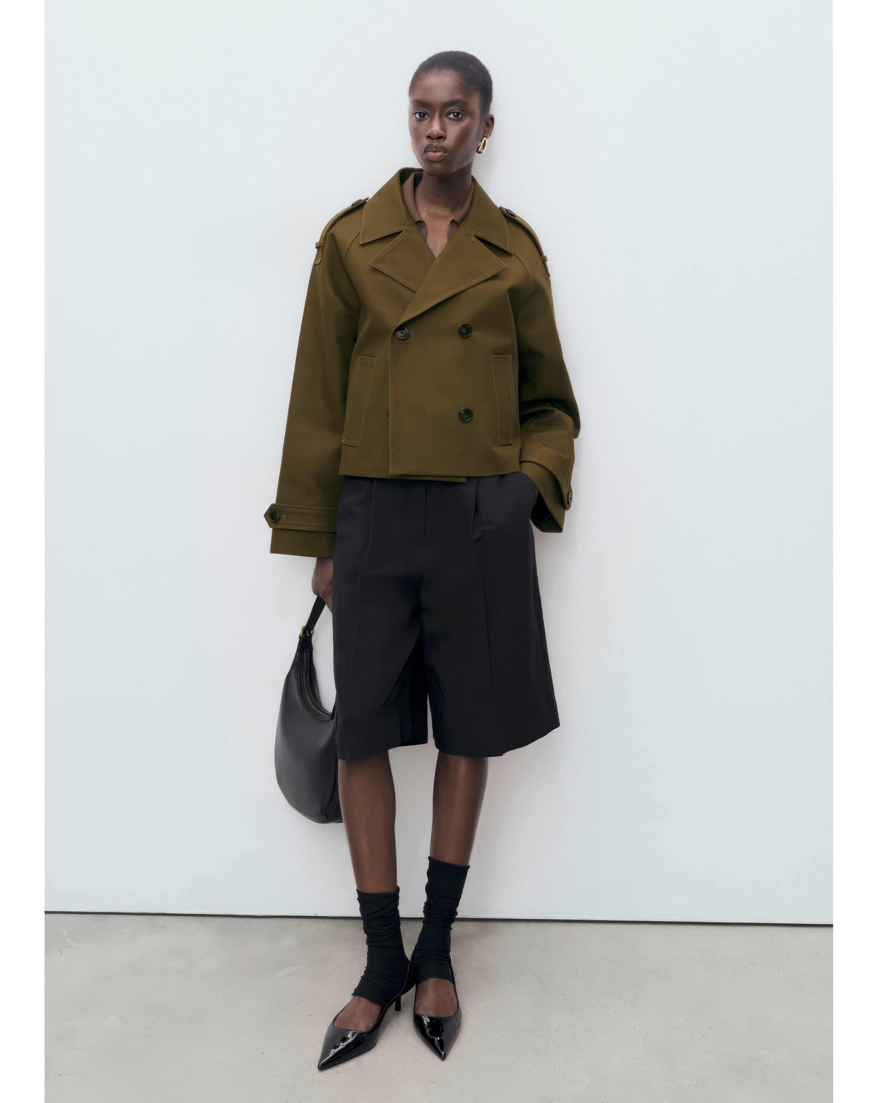 Mango Cropped Trenchcoat | JD Williams