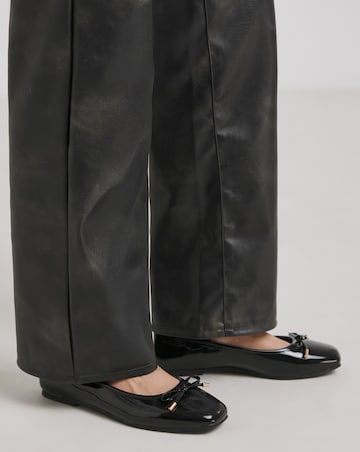 Evar Square Toe Ballerina Shoes - Extra Wide Fit (EEE)