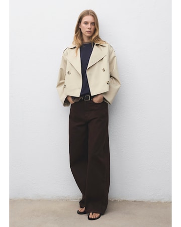MANGO CROPPED TRENCH