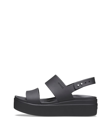 Crocs Black Brooklyn Low Wedge Sandals