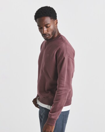 Union Garment Dyed Crew Sweatshirt-Burgundy