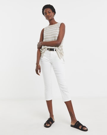 24/7 White Crop Jeans