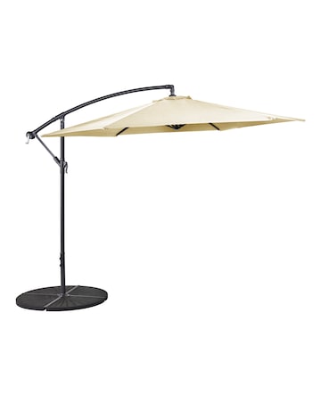 Cream Elton 3m Cantilever Garden Parasol