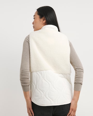 Cream Borg Lined Fleece Gilet