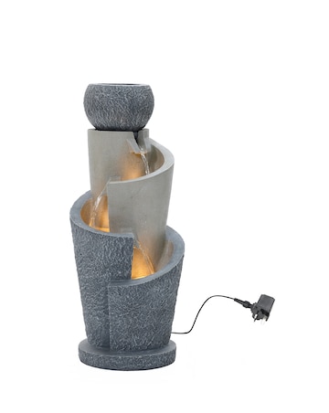 Charles Bentley 3 Tier Cascading Spiral LED Water Feature