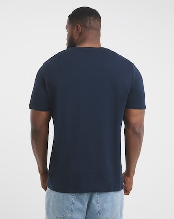 Jack & Jones Floral Logo T-Shirt 2 Pack - Navy