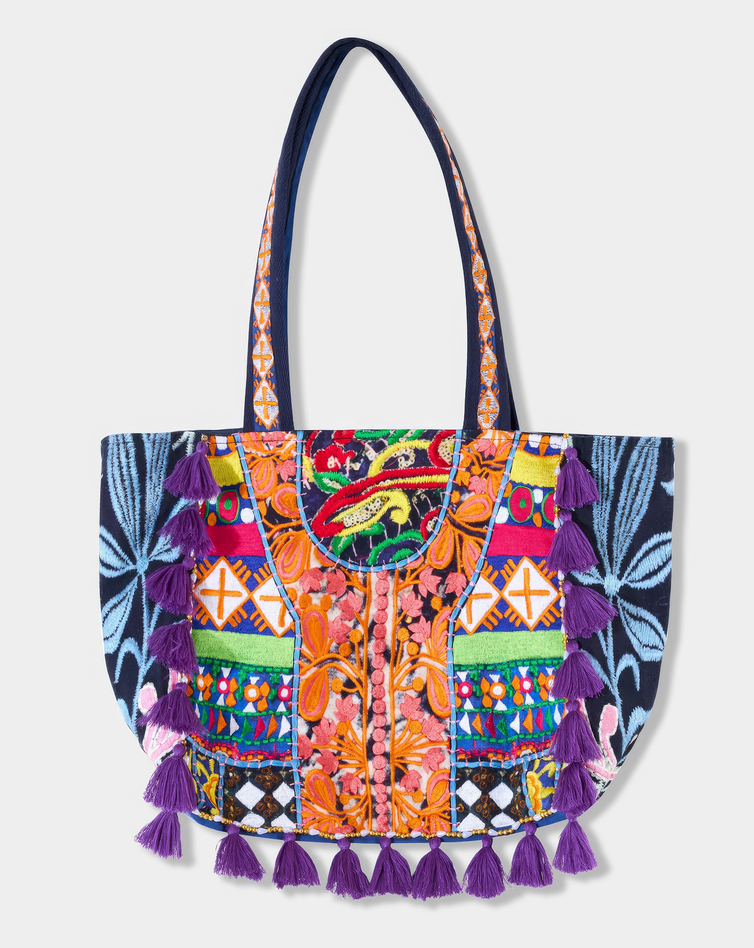 Joe Browns Ibiza Town Patchwork Tote Bag | JD Williams