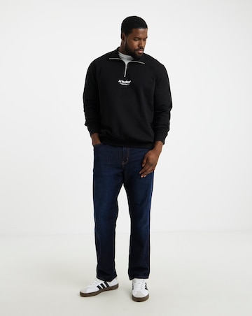 Jack & Jones Soho 1/4 Zip Sweatshirt - Black