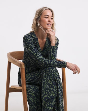 Soft Touch Long Sleeve Notch Neck Dress