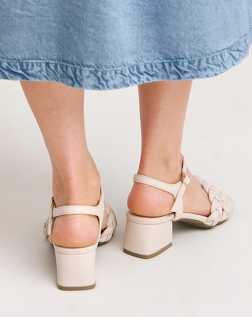 Jacinda Twin Strap Block Heeled Sandals Wide E Fit