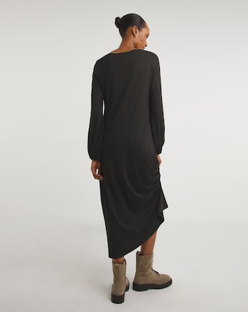 Soft Touch Balloon Sleeve Jersey A-Line Dress