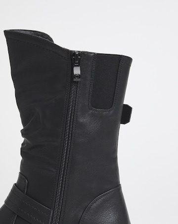 Heavenly Feet Hannah Buckle Boots Wide Fit