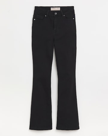 Simply Be Kim Black High Waist Super Soft Bootcut Jeans