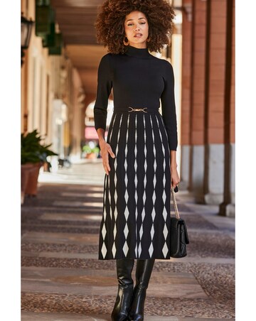 Sosandar Argylle 2 in 1 Knit Maxi Dress