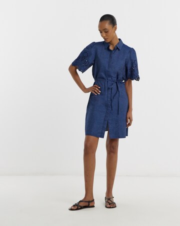 Jdy Bille Half Sleeve Chambray Woven Midi Dress