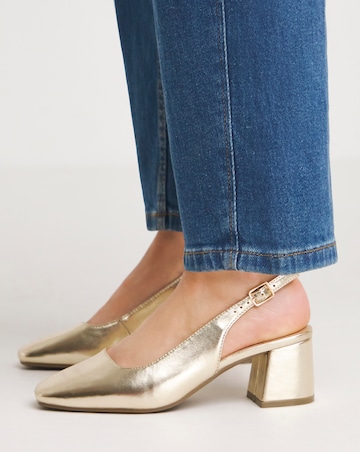 Henrietta Flexi Sole Block Heel Slingback Shoe Extra Wide EEE fit