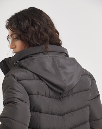 Charcoal Padded Puffer Coat