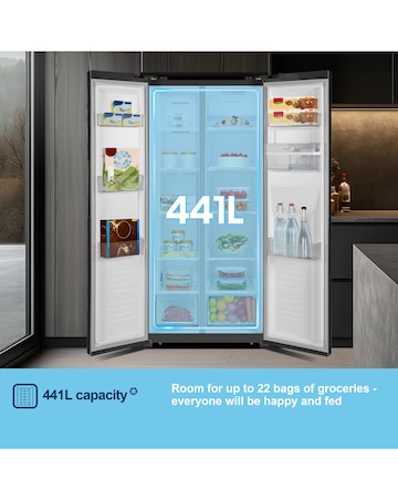 Fridgemaster MS83430DEB Non-Plumbed Total No Frost Freestanding American