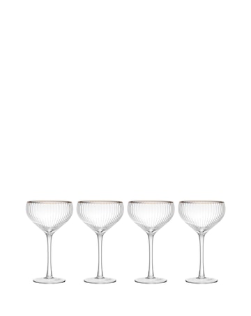 Mikasa Sorrento 4pc Champagne Coupe Glasses