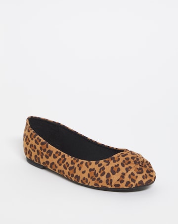 Nova Twist Front Ballerina Shoes Wide E Fit