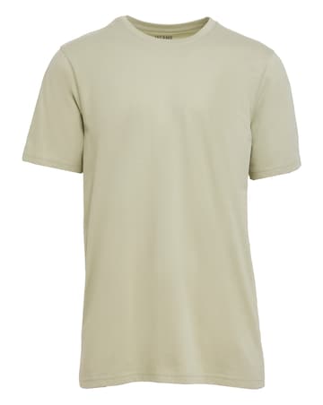 Pure Cotton Crew Neck T-Shirt Long Length-Lime