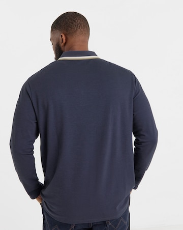 Jack & Jones Blualves Long Sleeve Polo - Navy