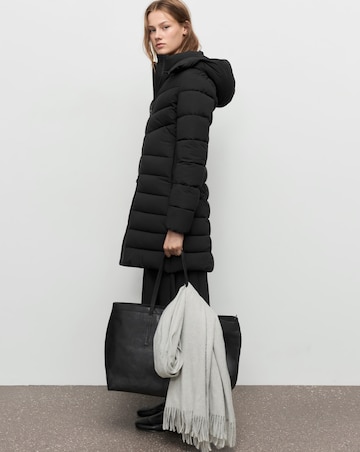 Mango Double Zip Hooded Puffer Coat