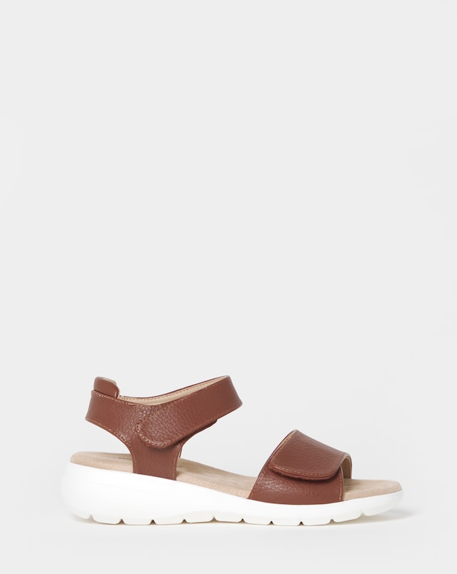 Cushion Walk Tan Double Touch-Fasten Sandals - Extra Wide Fit (EEE)