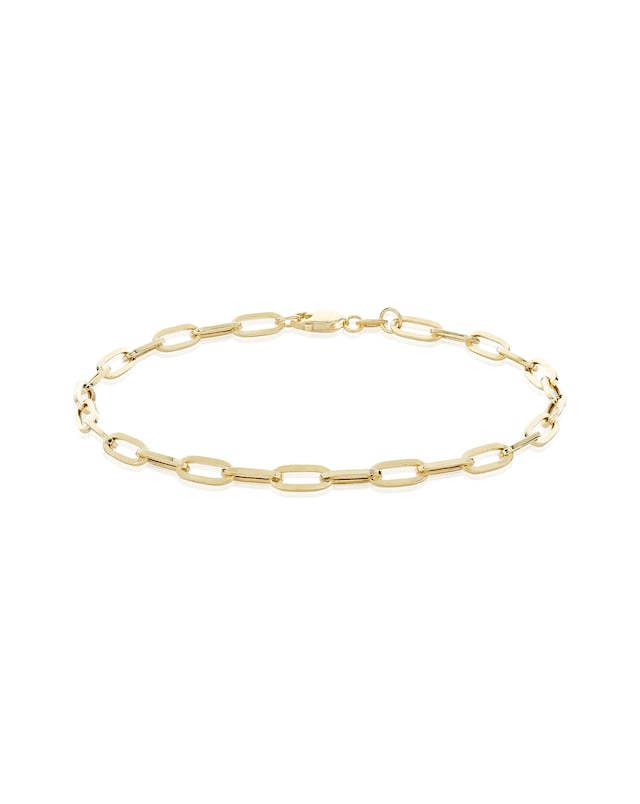 9ct Yellow Gold Paper Chain Bracelet