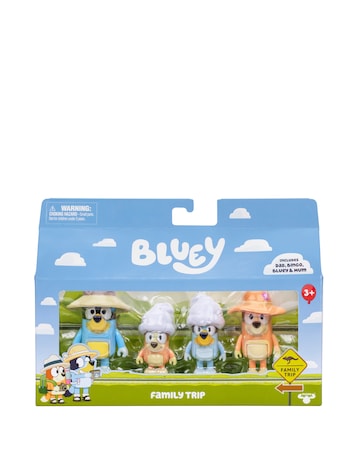 Bluey S11 Holiday Figures 4Pk - Family Trip