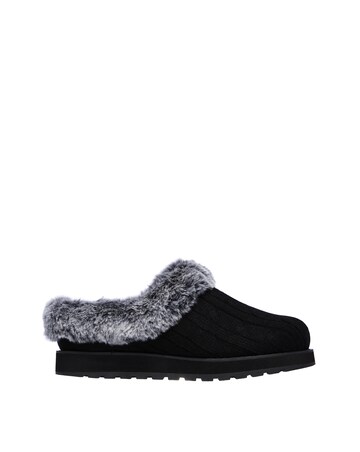 Skechers Ice Angel Knitted Mule Slippers Wide Fit