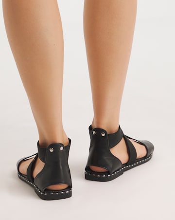 Jade Stretch Cross Flat Sandals Wide E Fit Simply Comfort