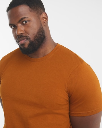 Pure Cotton Crew Neck T-shirt Long Length- Rust