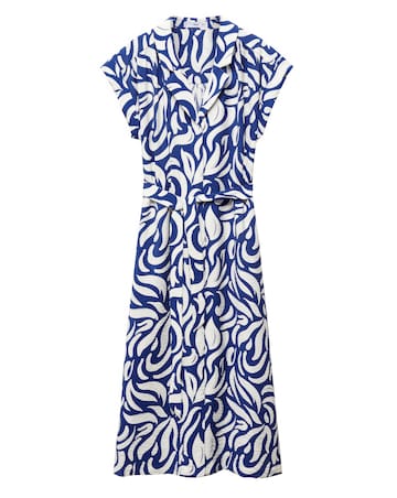 Mango Bow Shirt Midi Dress