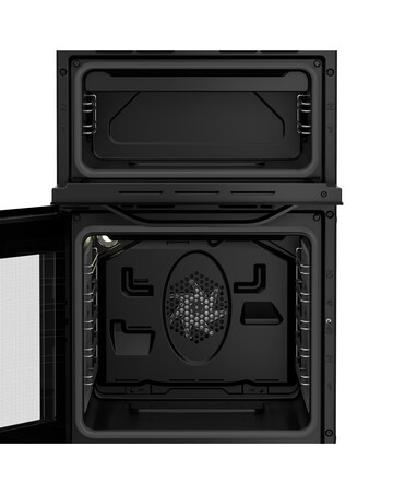 Hotpoint HTE5VCB 50cm Electric Twin Cooker with Ceramic Hob - Black