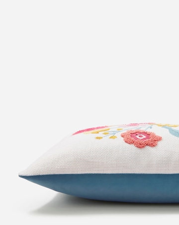 Deni Floral Boucle Embroidered Cushion