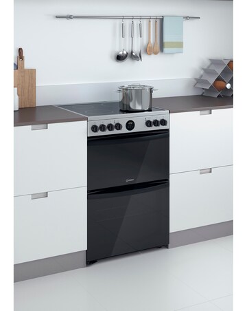 Indesit ID67V9HCX/UK 60cm Electric Double Cooker + Installation