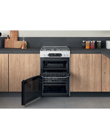 Hotpoint HDM67G9C2CW/UK Dual Fuel Double Cooker - White