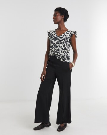 Pure Cotton Ruffle Sleeve Vest