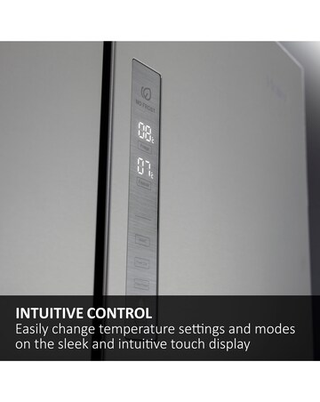 Haier HFR5719EWMP Total No Frost American Fridge Freezer - Silver