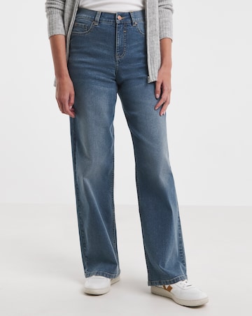 24/7 Mid Wash Wide Leg Jeans