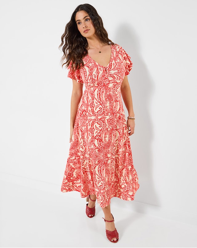 Joe Browns Orla Paisley Print Jersey Midi Dress