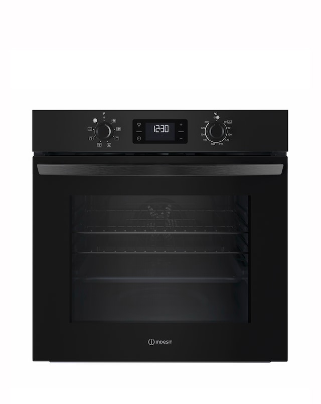 Indesit Turn&Go IO 253 B UK Built-In Electric Single Oven Black