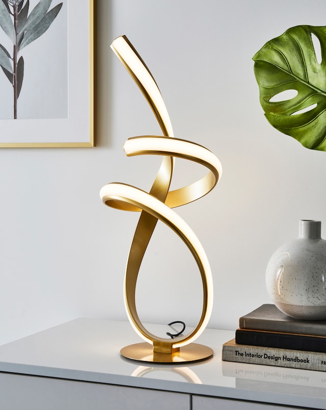Ribbon LED Table Lamp - Gold
