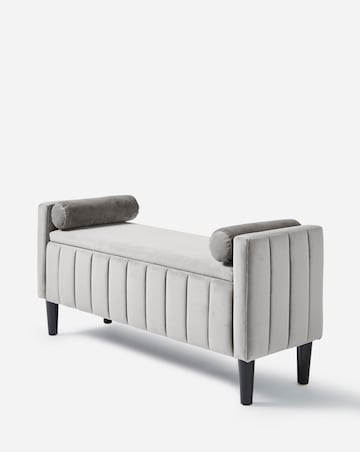 Eloise Winged Velvet Storage Ottoman